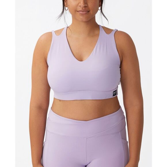 COTTON on Women S Active Ultimate Workout Crop Top Purple Size 16W - Picture 1 of 3